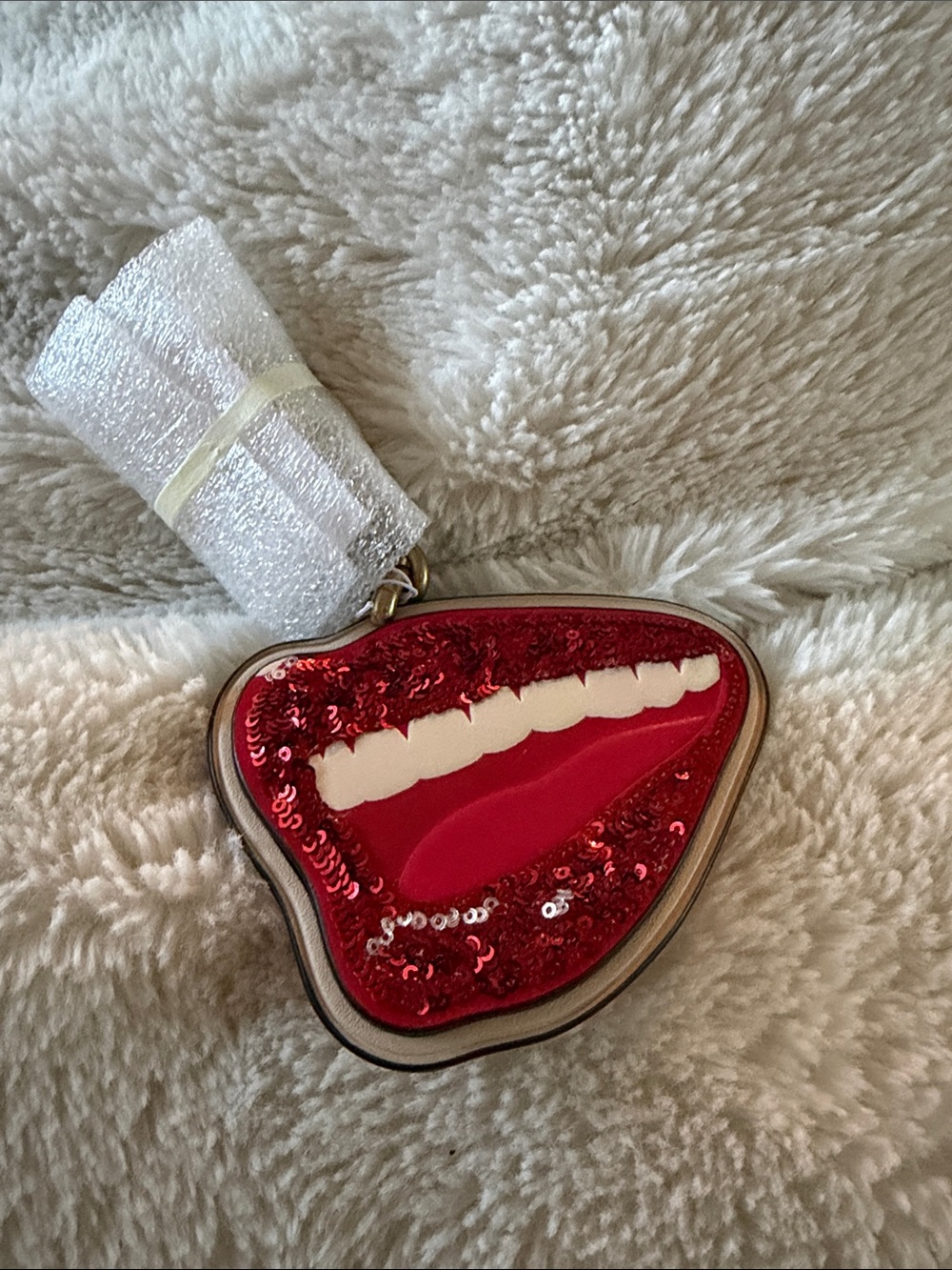 NEW with tags - COACH X TOM WESSELMANN LIPS BAG CHARM KEY FOB - Picture 2 of 4